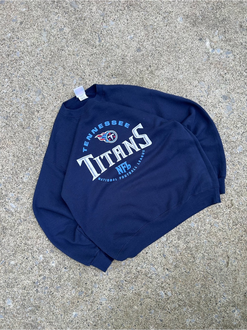 Vintage NFL Tennessee Titans Navy Crewneck Sweatshirt with Logo